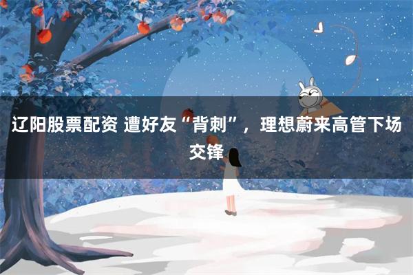 辽阳股票配资 遭好友“背刺”，理想蔚来高管下场交锋