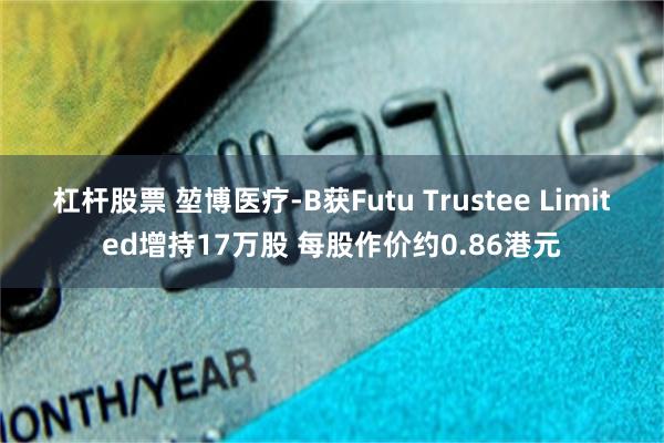 杠杆股票 堃博医疗-B获Futu Trustee Limited增持17万股 每股作价约0.86港元
