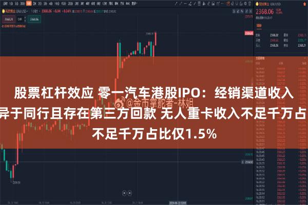 股票杠杆效应 零一汽车港股IPO：经销渠道收入占比显著异于同行且存在第三方回款 无人重卡收入不足千万占比仅1.5%