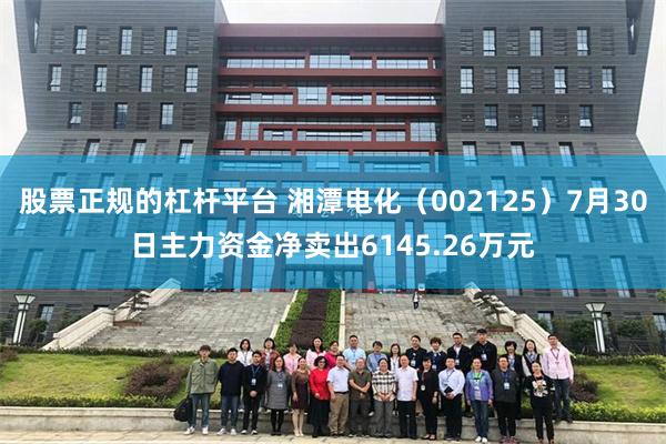 股票正规的杠杆平台 湘潭电化（002125）7月30日主力资金净卖出6145.26万元