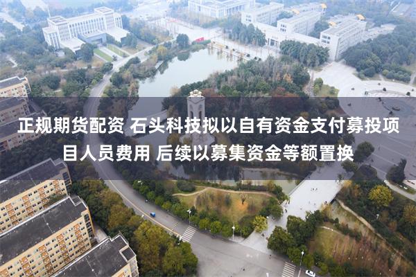正规期货配资 石头科技拟以自有资金支付募投项目人员费用 后续以募集资金等额置换