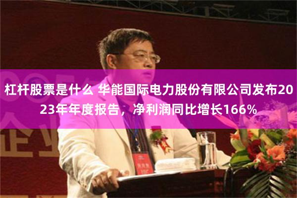 杠杆股票是什么 华能国际电力股份有限公司发布2023年年度报告,净利润同比增长166%