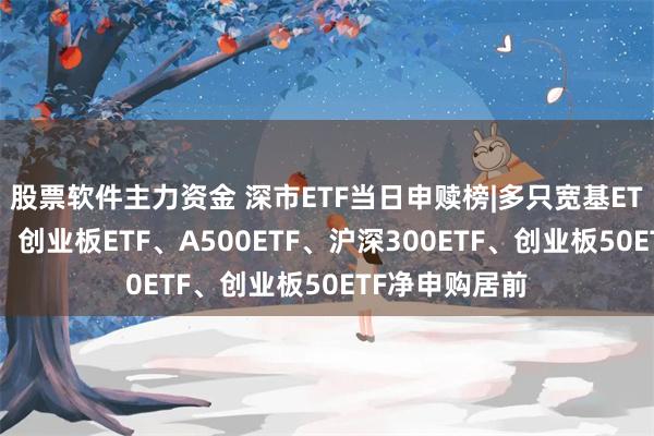股票软件主力资金 深市ETF当日申赎榜|多只宽基ETF获资金抄底,创业板ETF、A500ETF、沪深300ETF、创业板50ETF净申购居前