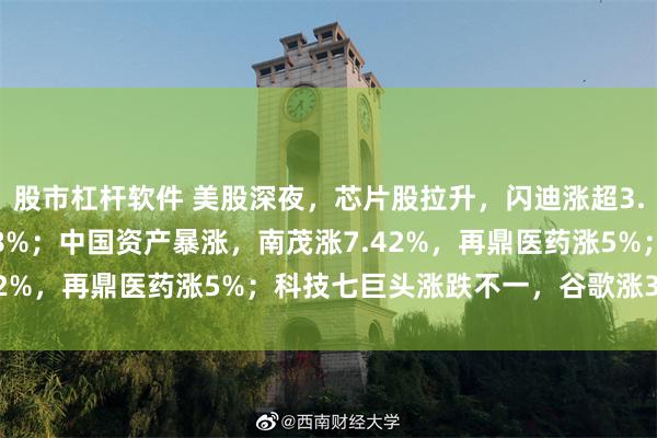 股市杠杆软件 美股深夜，芯片股拉升，闪迪涨超3.5%，希捷科技涨超2.8%；中国资产暴涨，南茂涨7.42%，再鼎医药涨5%；科技七巨头涨跌不一，谷歌涨3.5%