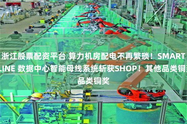 浙江股票配资平台 算力机房配电不再繁琐！SMART-LINE 数据中心智能母线系统斩获SHOP！其他品类铜奖